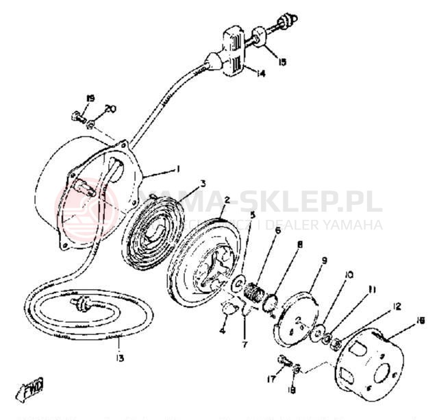 Schemat "rozrusznik" do Yamaha GPX338F/GPX433F