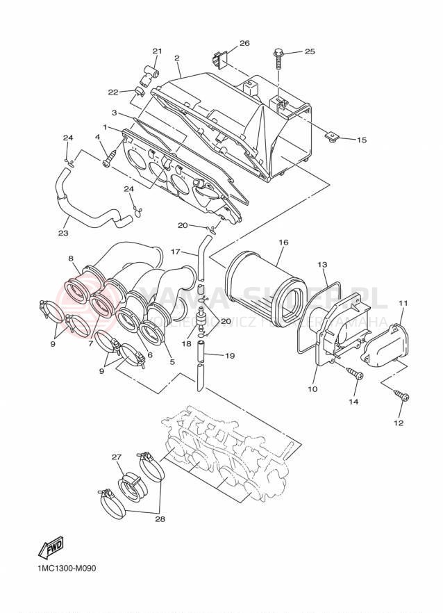 Schemat "Wtrysk paliwa" do Yamaha FJR1300ES FJR13ESFC/FJR13ESF