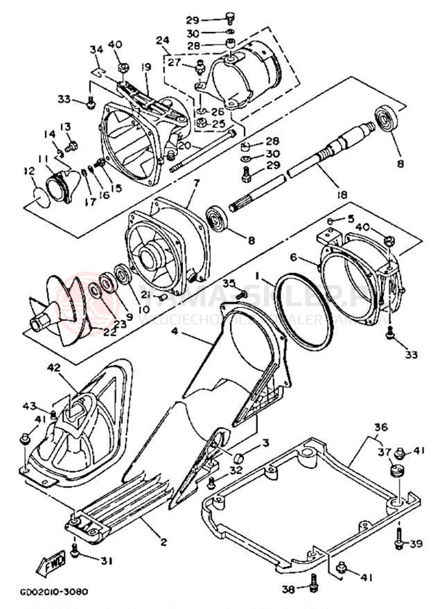 Schemat "JET UNIT" do Yamaha WAVE RUNNER PRO VXR WRB700R