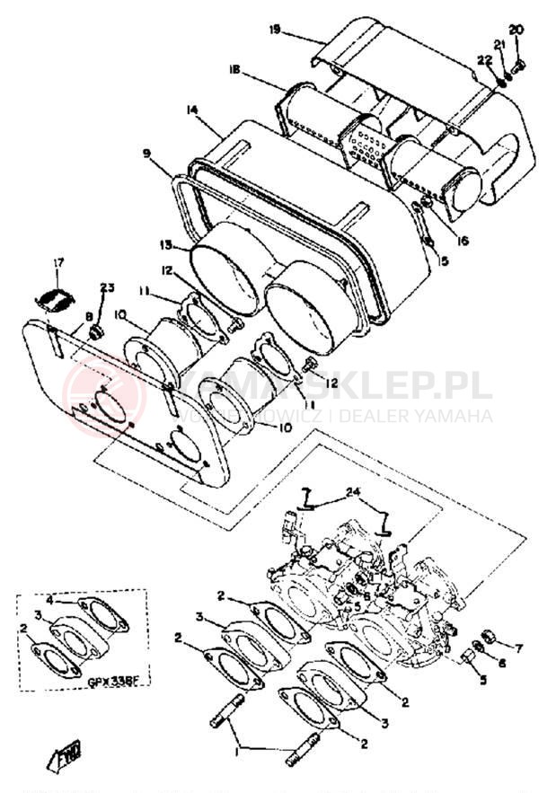 Schemat "Wtrysk paliwa" do Yamaha GPX338F/GPX433F