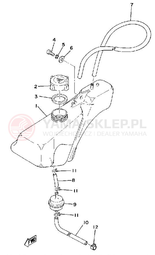 Schemat "Miska olejowa" do Yamaha GS340A
