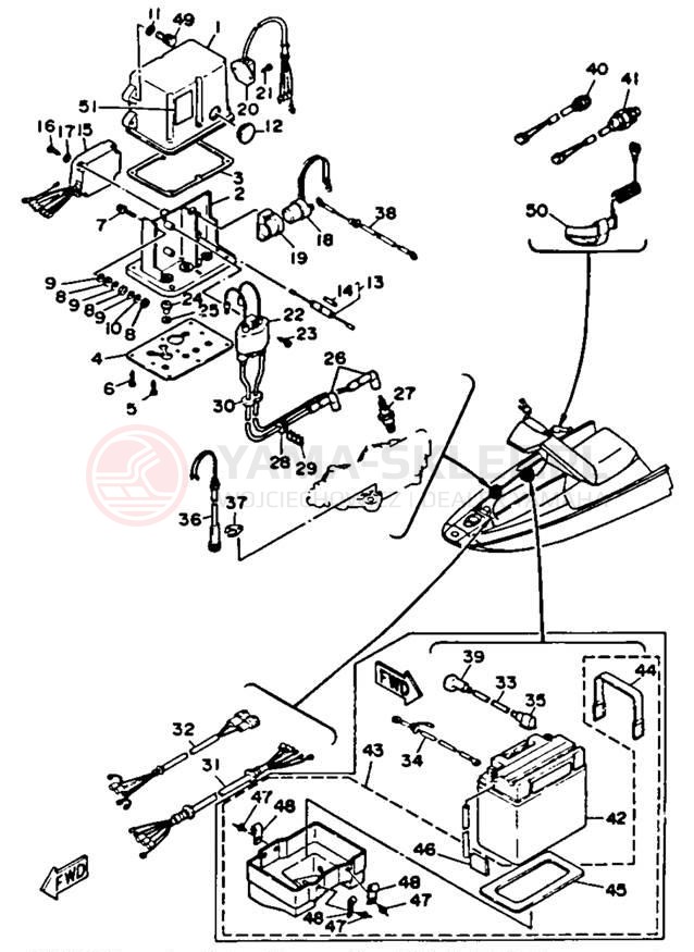 Schemat "układ elektryczny" do Yamaha WAVE JAMMER WJ500G