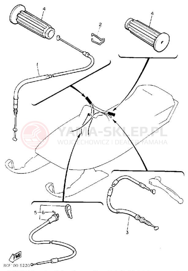 Schemat "Układ chlodzenia" do Yamaha BRAVO BR250P
