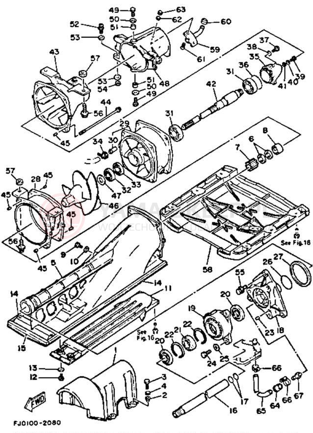 Schemat "JET UNIT" do Yamaha WAVE RUNNER III WRA650R