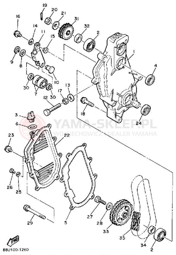 Schemat "Układ napędowy" do Yamaha SR540RSR