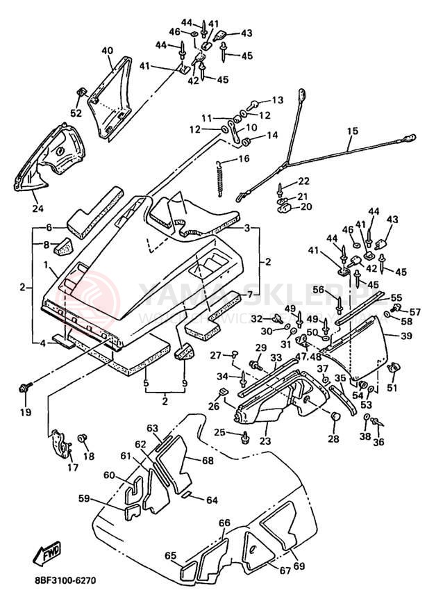Schemat "Osłony" do Yamaha PHAZER SS PZ480A