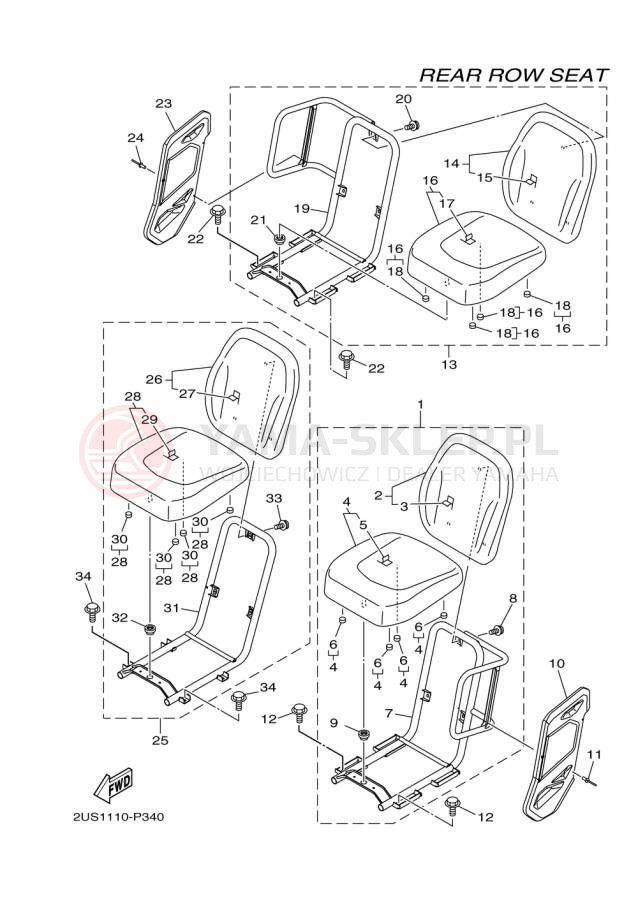 Schemat "SEAT" do Yamaha VIKING VI EPS SE YXC700PSFS