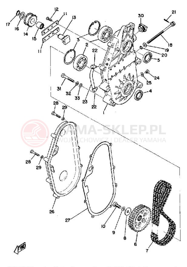 Schemat "Układ napędowy" do Yamaha GPX338G/GPX433G