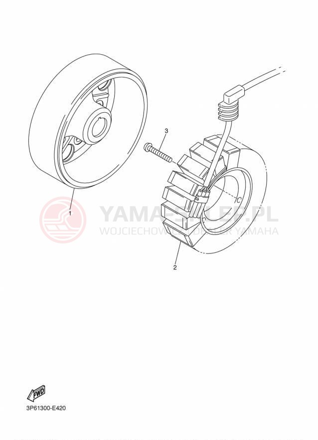 Schemat "prądnica" do Yamaha FJR1300ES FJR13ESFC/FJR13ESF