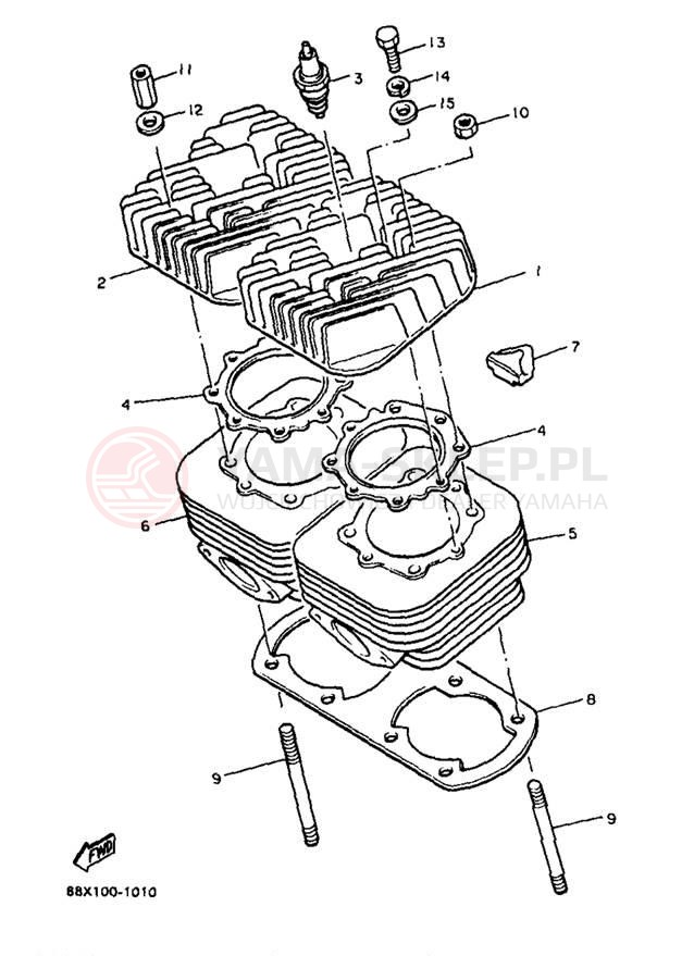 Schemat "głowica" do Yamaha PHAZER MOUNTAIN LITE PZ480STB