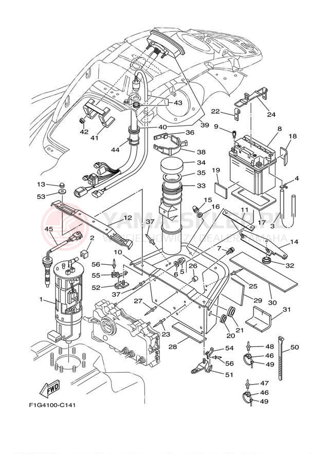 Schemat "układ elektryczny" do Yamaha WaveRunner GP1300R GP1300D