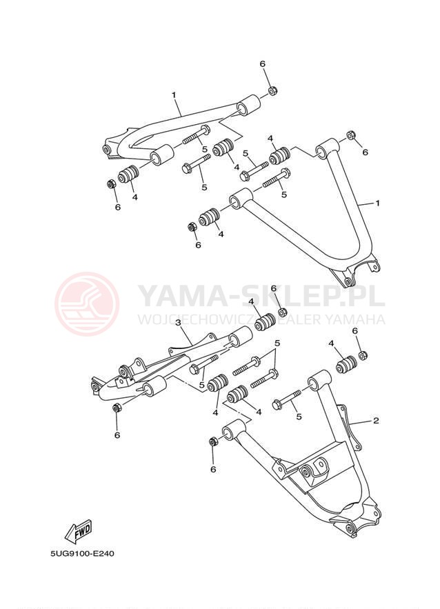 Schemat "wahacz" do Yamaha RHINO 660 YXR66FW