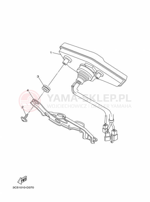 Schemat "licznik" do Yamaha XT250 XT250F/XT250FC
