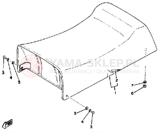 Schemat "siedzenie" do Yamaha EX440D
