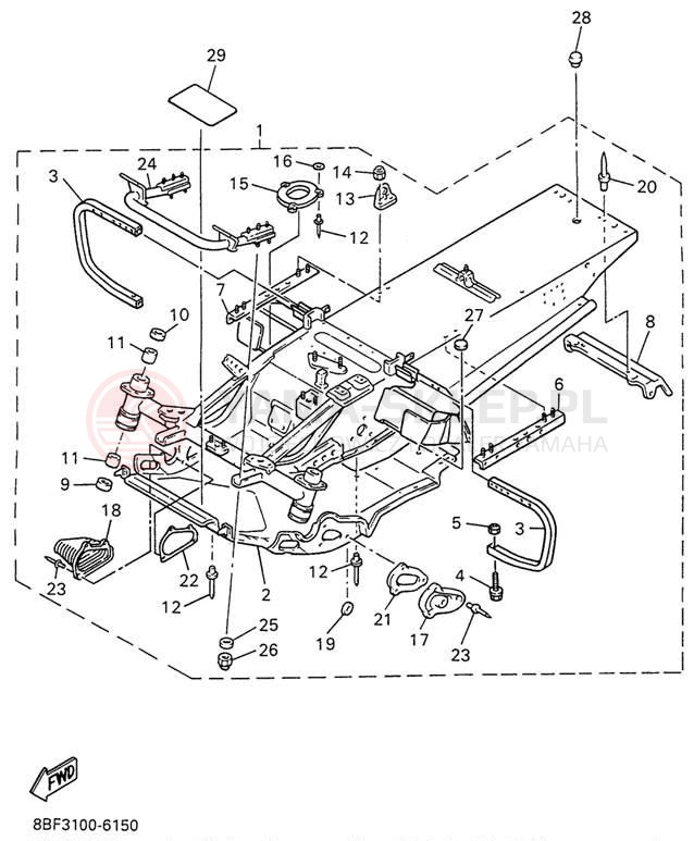 Schemat "rama" do Yamaha PHAZER II PZ480W