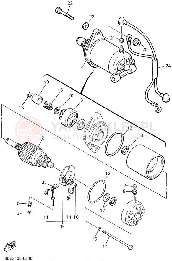 Schemat "rozrusznik" do Yamaha CS340 CS340ED