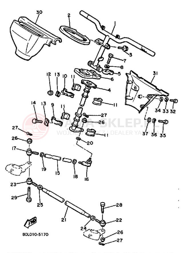 Schemat "Półki zawieszenia" do Yamaha PHAZER PZ480K