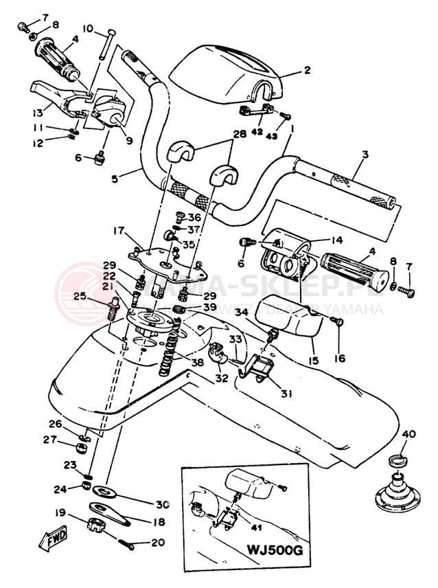 Schemat "Półki zawieszenia" do Yamaha WAVE JAMMER WJ500G