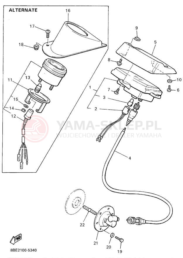 Schemat "licznik" do Yamaha OVATION LE CS340EV