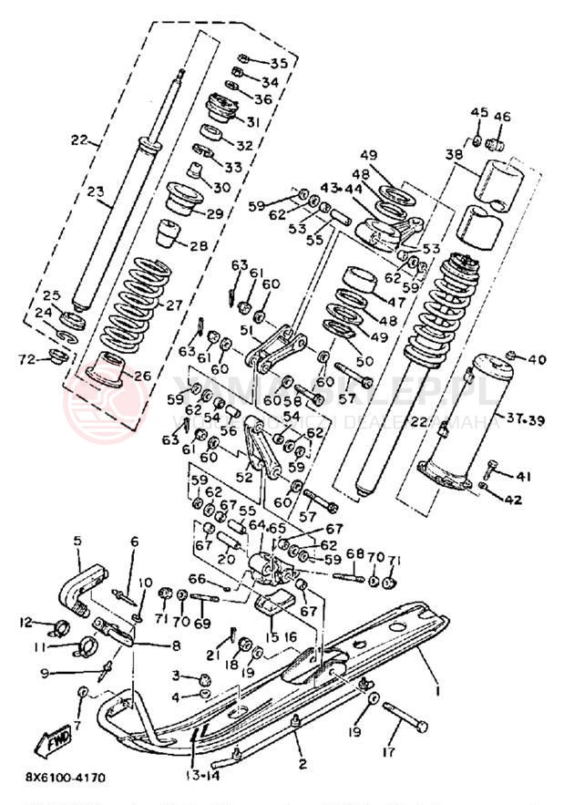 Schemat "płozy" do Yamaha V-MAX VMX540H