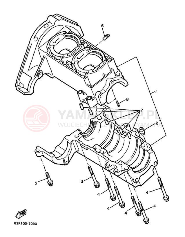 Schemat "Obudowa silnika" do Yamaha PHAZER SS PZ480A