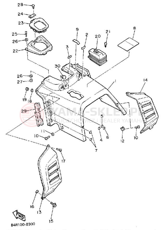 Schemat "INSTRUMENT PANEL" do Yamaha VK540 VK540ER