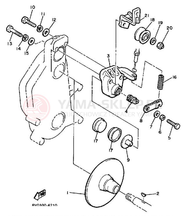 Schemat "hamulec" do Yamaha PHAZER PZ480J