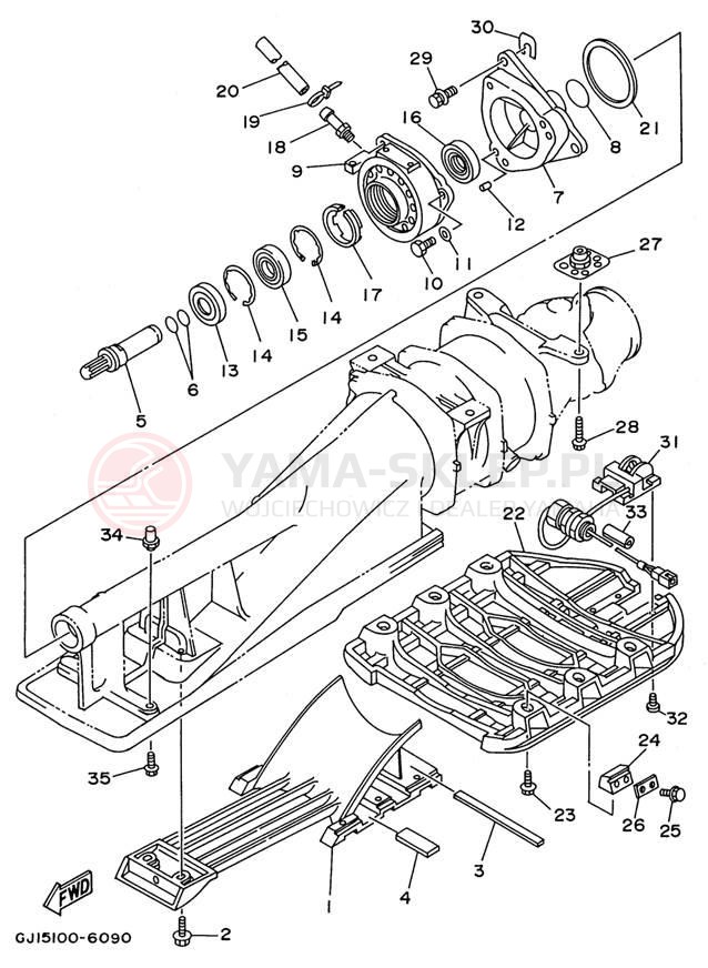 Schemat "JET UNIT" do Yamaha WAVE RAIDER 1100 RA1100U