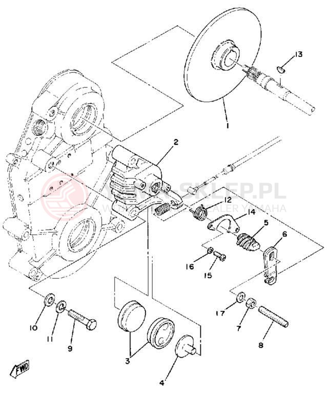 Schemat "hamulec" do Yamaha SRX440C