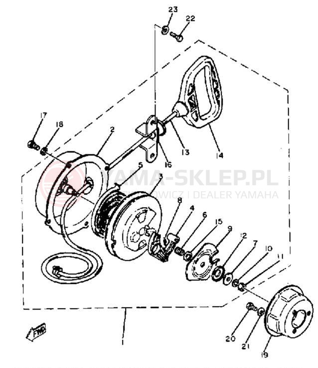 Schemat "rozrusznik" do Yamaha SR540F