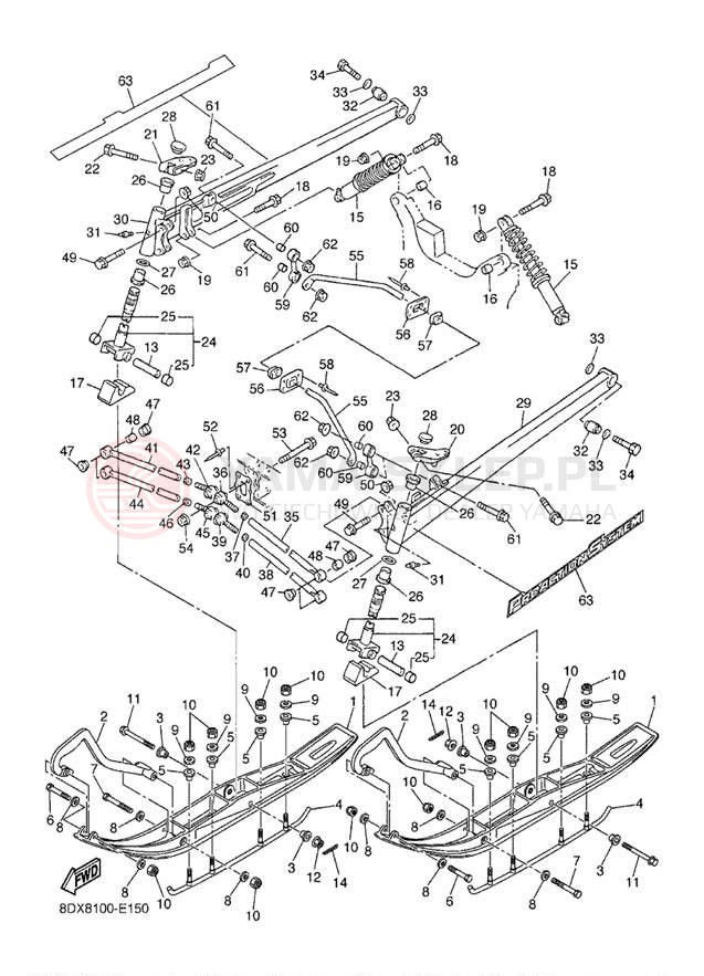 Schemat "płozy" do Yamaha VENTURE XL