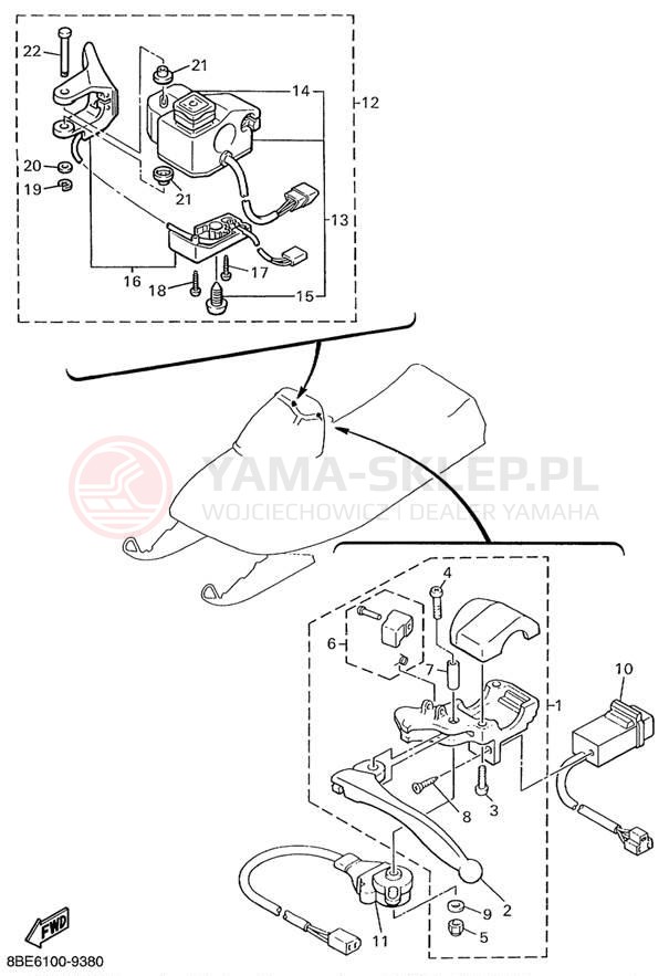 Schemat "Kierownica i osprzęt" do Yamaha OVATION LE CS340EC