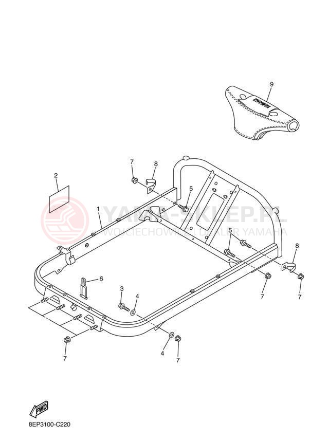 Schemat "STEERING GATE" do Yamaha RX-1 MOUNTAIN RX10MJ/RX10MSJ