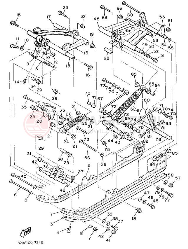 Schemat "Zawieszenie gąsiennicy" do Yamaha SRV SR540L
