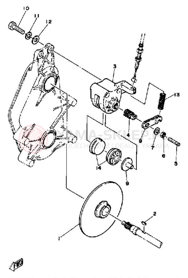Schemat "hamulec" do Yamaha EC540C