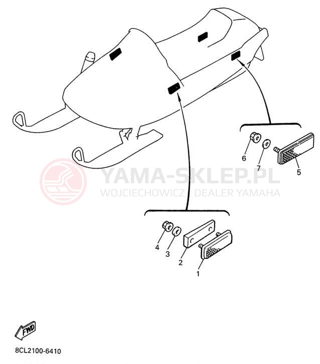 Schemat "układ elektryczny" do Yamaha VMAX 600 DX VX600DXW