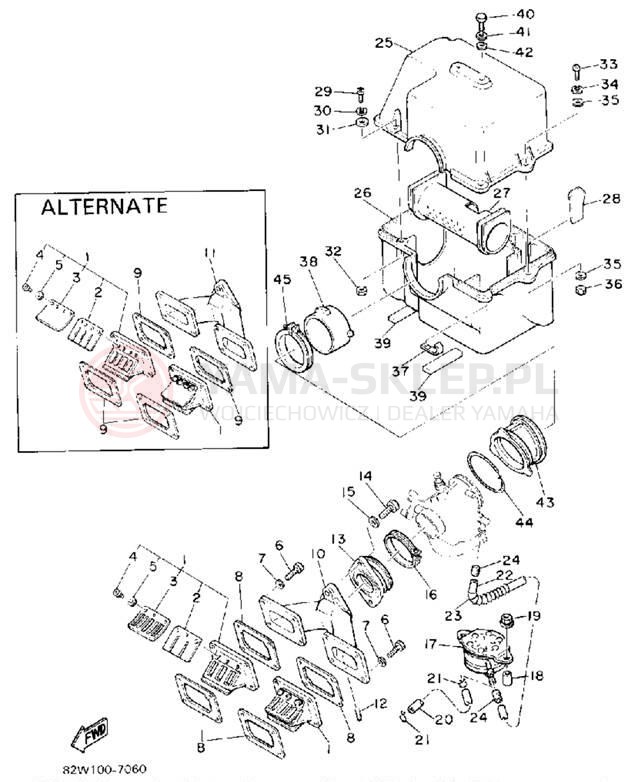 Schemat "Filtr powietrza" do Yamaha SRV SR540L