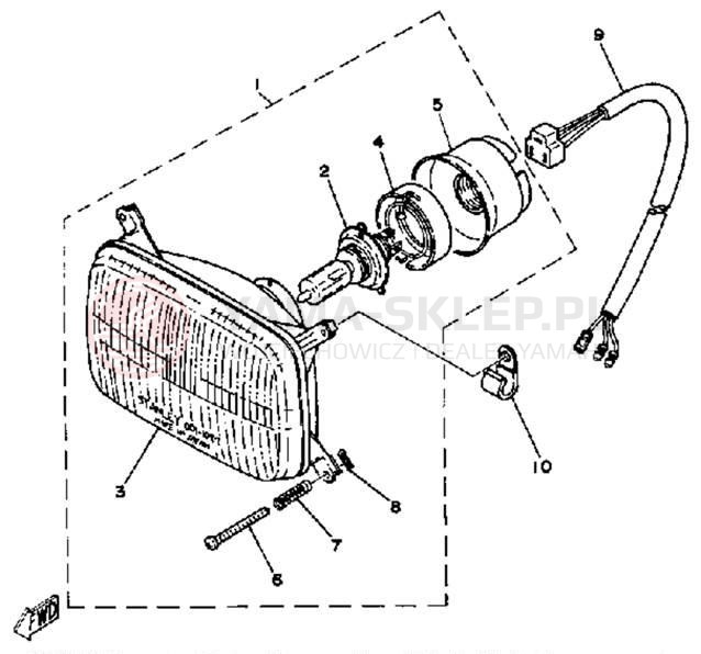 Schemat "Lampa przód" do Yamaha EC540C