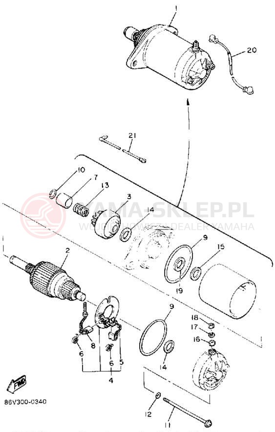 Schemat "rozrusznik" do Yamaha VK540 VK540EP