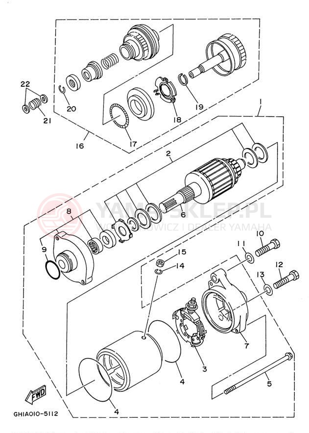Schemat "rozrusznik" do Yamaha WAVE BLASTER WB700AU