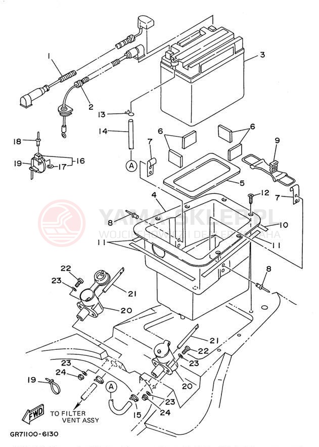 Schemat "układ elektryczny" do Yamaha WAVE BLASTER WB700AU