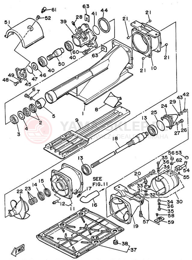 Schemat "JET UNIT" do Yamaha WAVERUNNER LX WR650R