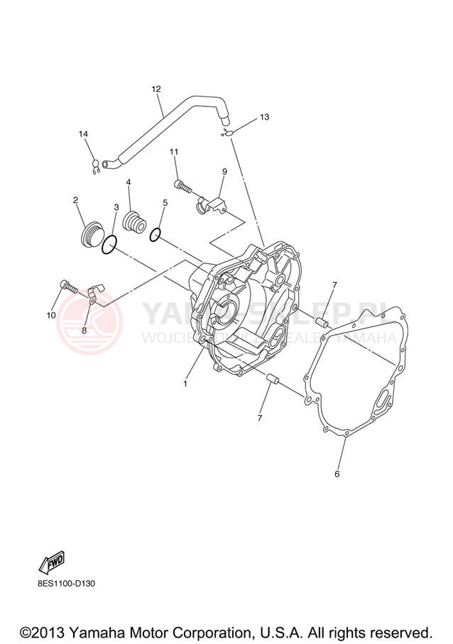 Schemat "Pokrywa silnika" do Yamaha RS VENTURE RST90ZS