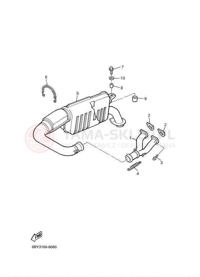 Schemat "Wydech końcowy" do Yamaha ET410TRF