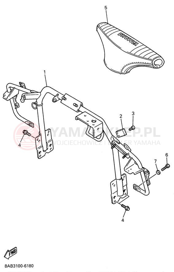 Schemat "STEERING GATE" do Yamaha VMAX 500 DX VX500DXW