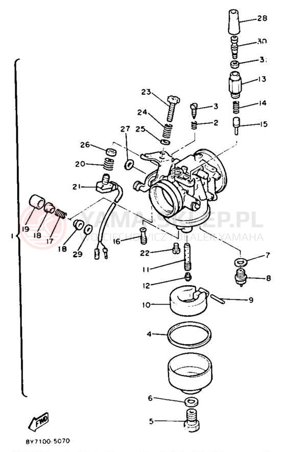 Schemat "Gaźnik" do Yamaha XLV XL540N