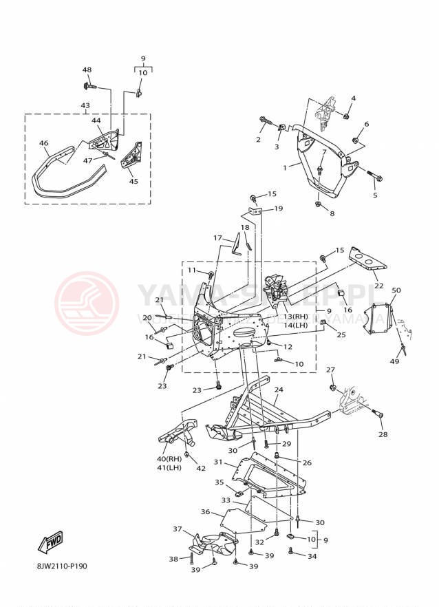 Schemat "rama" do Yamaha SRVIPER R TX LE SR10RLFO