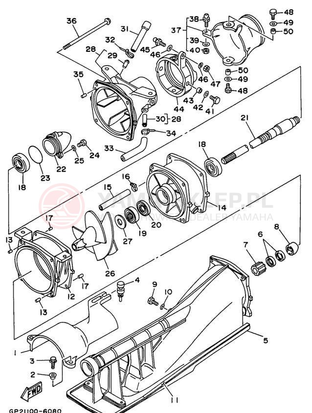 Schemat "JET UNIT" do Yamaha WAVE RAIDER 760 RA760U