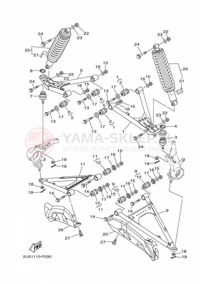 Schemat "Koło przód" do Yamaha VIKING VI EPS SE YXC700PSFS
