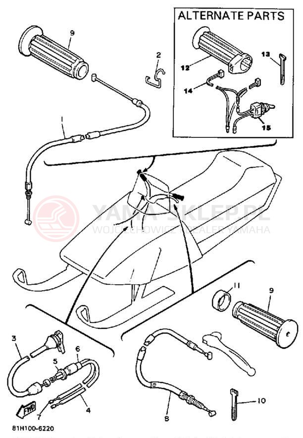 Schemat "Układ chlodzenia" do Yamaha PHAZER PZ480M